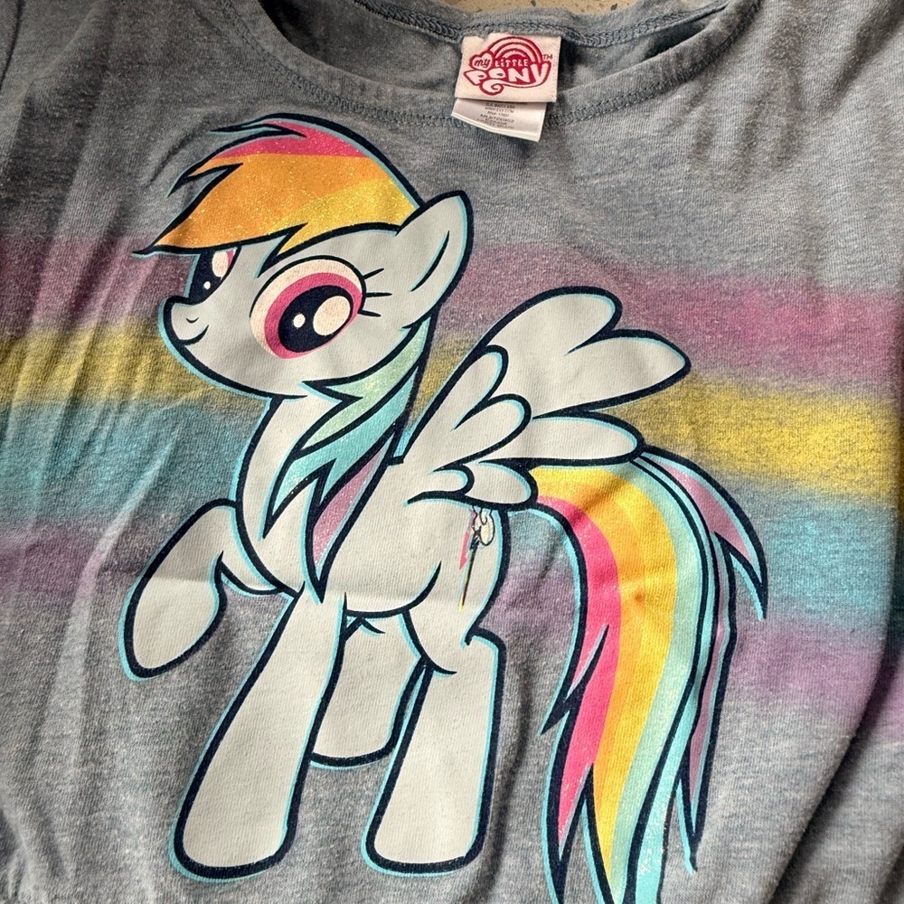 Blue High Low Dress with Rainbow Dash Design